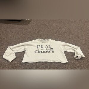 Rock Rose Culture M "Play Something Country" Crop top women's sweatshirt